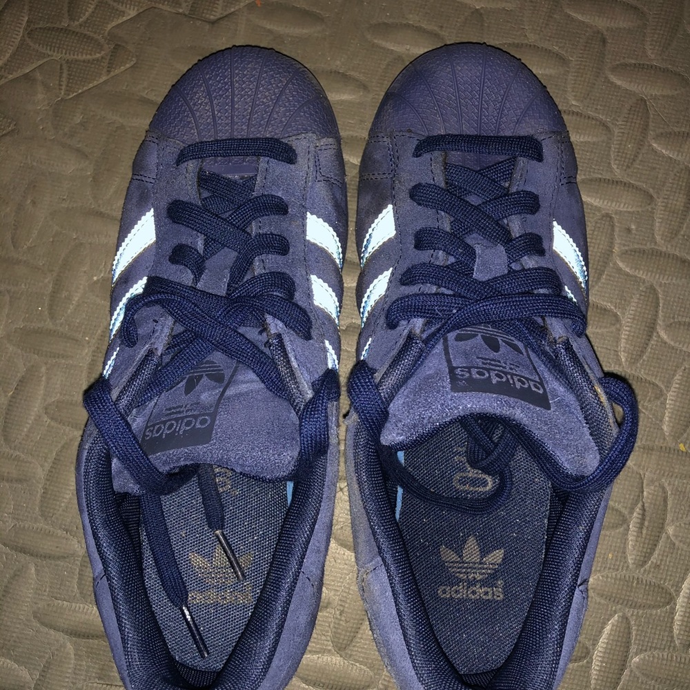 Kids Navy blue suede shell top Adidas